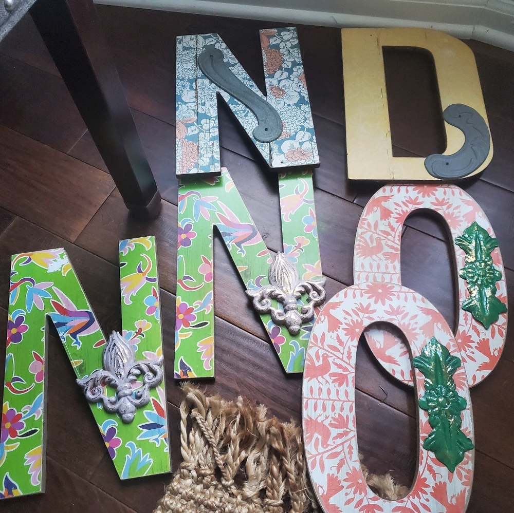 Large 10-12 inch decorative letters all new . Leftover from  a project 3…